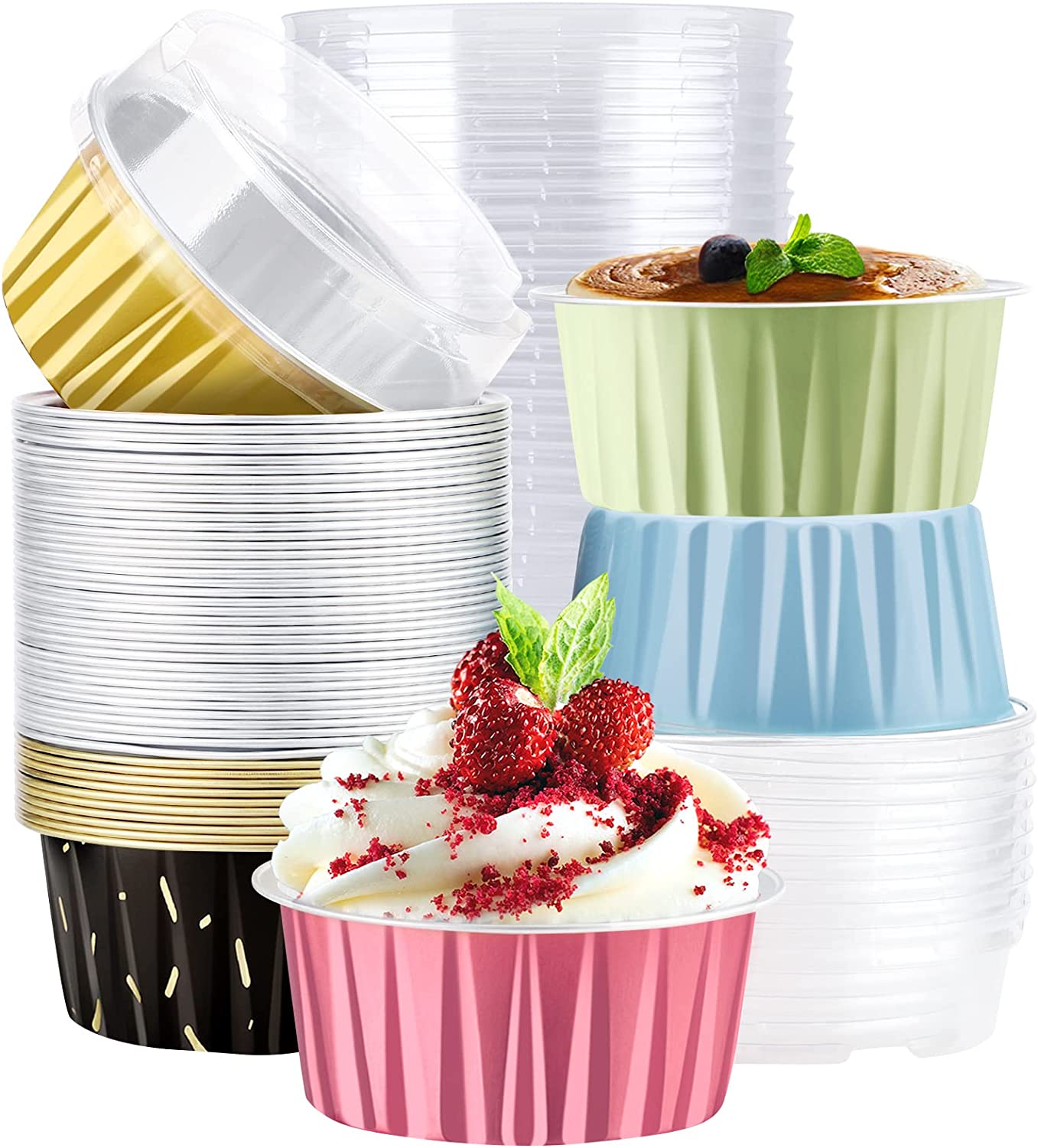 Custom aluminum foil container with printed logo